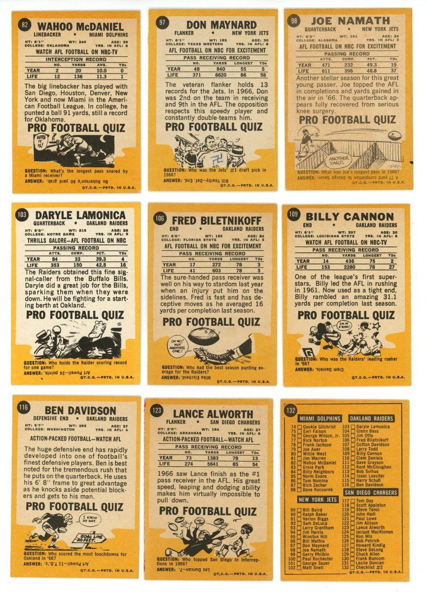 1967 TOPPS FOOTBALL COMPLETE SET BREAK - 5 CARDS PER BOX!