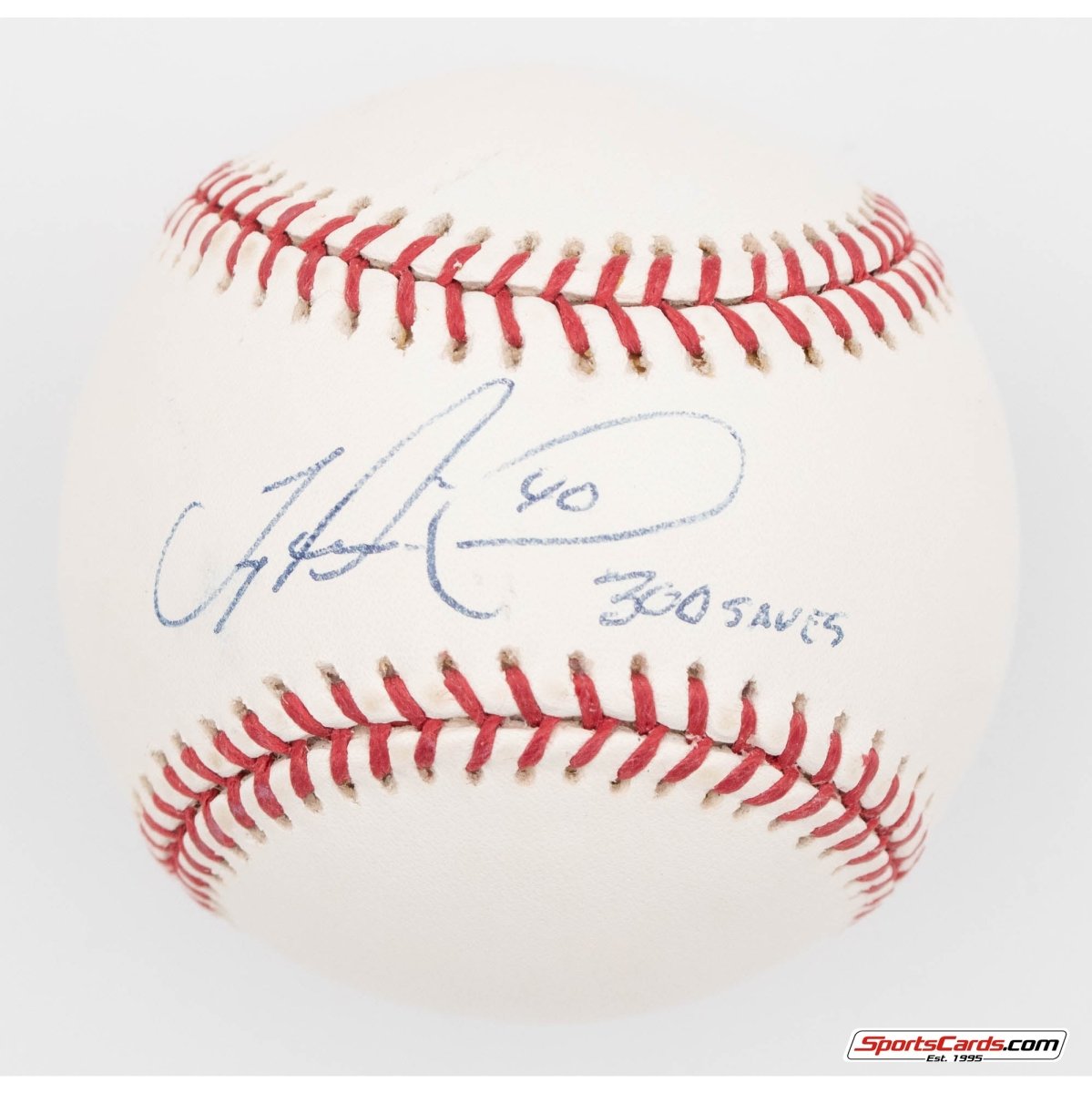 Troy Percival &quot;300 Saves&quot; Single Signed Autographed Baseball BAS