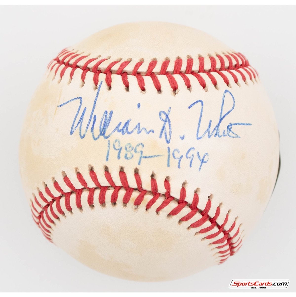 Bill White "William D. White 1989-1994" Single Signed Autographed Baseball BAS