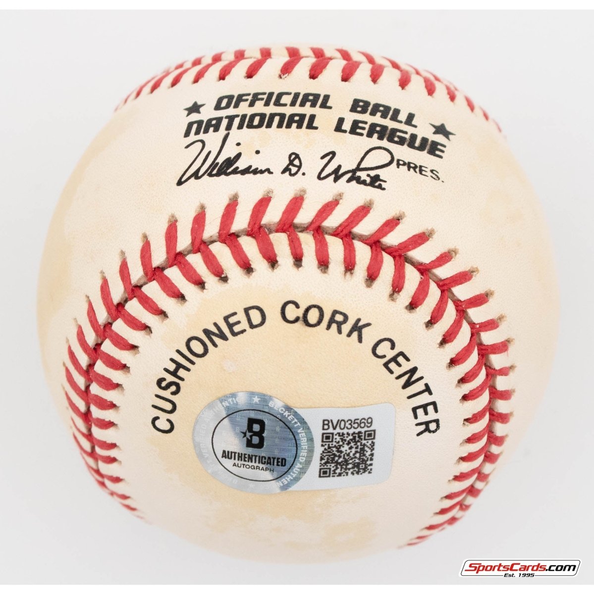 Bill White &quot;William D. White 1989-1994&quot; Single Signed Autographed Baseball BAS