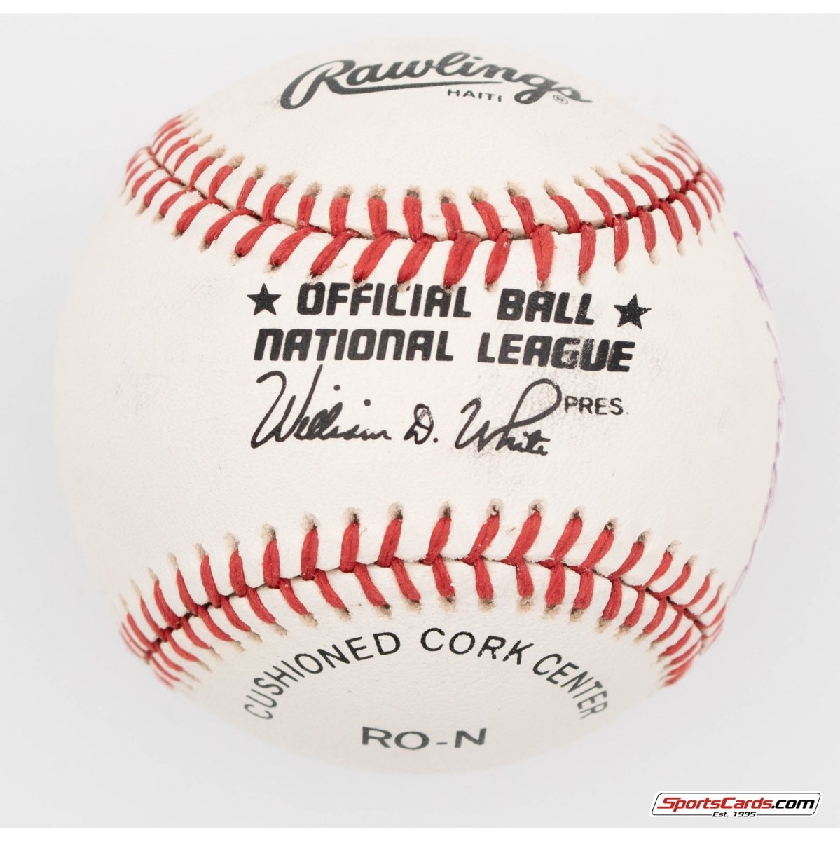 Al Barlick &quot;Play Hard Play Fair&quot; Single Signed Autographed Baseball BAS