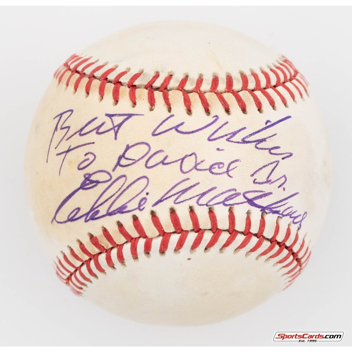 Eddie Mathews Single Signed Autographed Baseball BAS