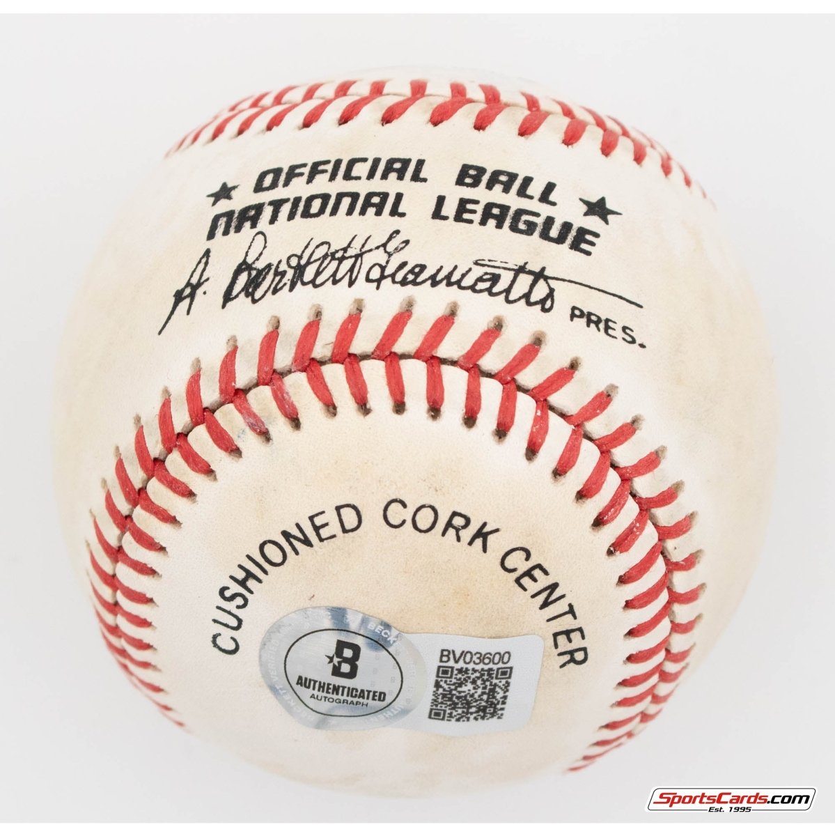 Eddie Mathews Single Signed Autographed Baseball BAS