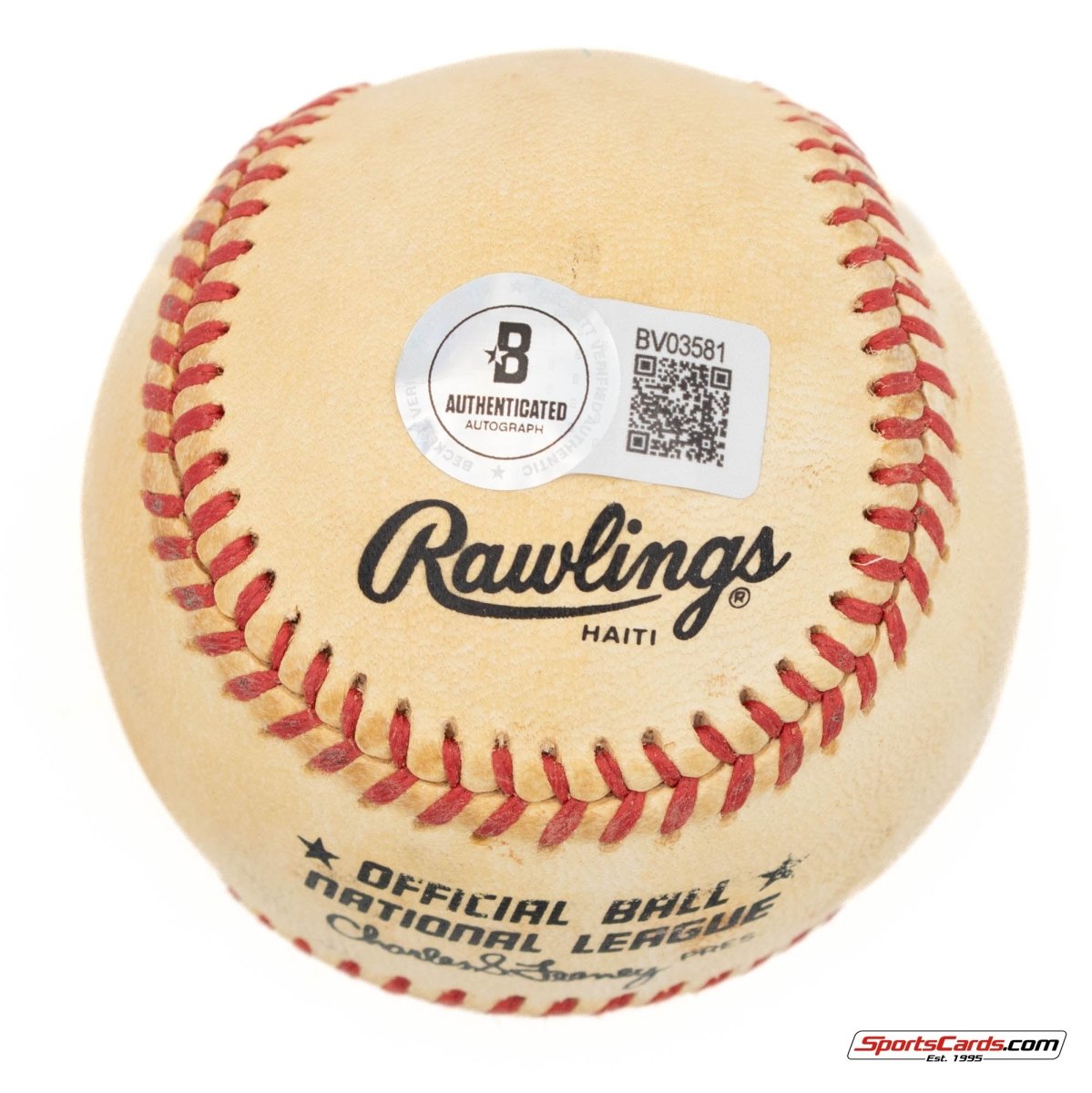 Enos Slaughter Single Signed Autographed Baseball BAS