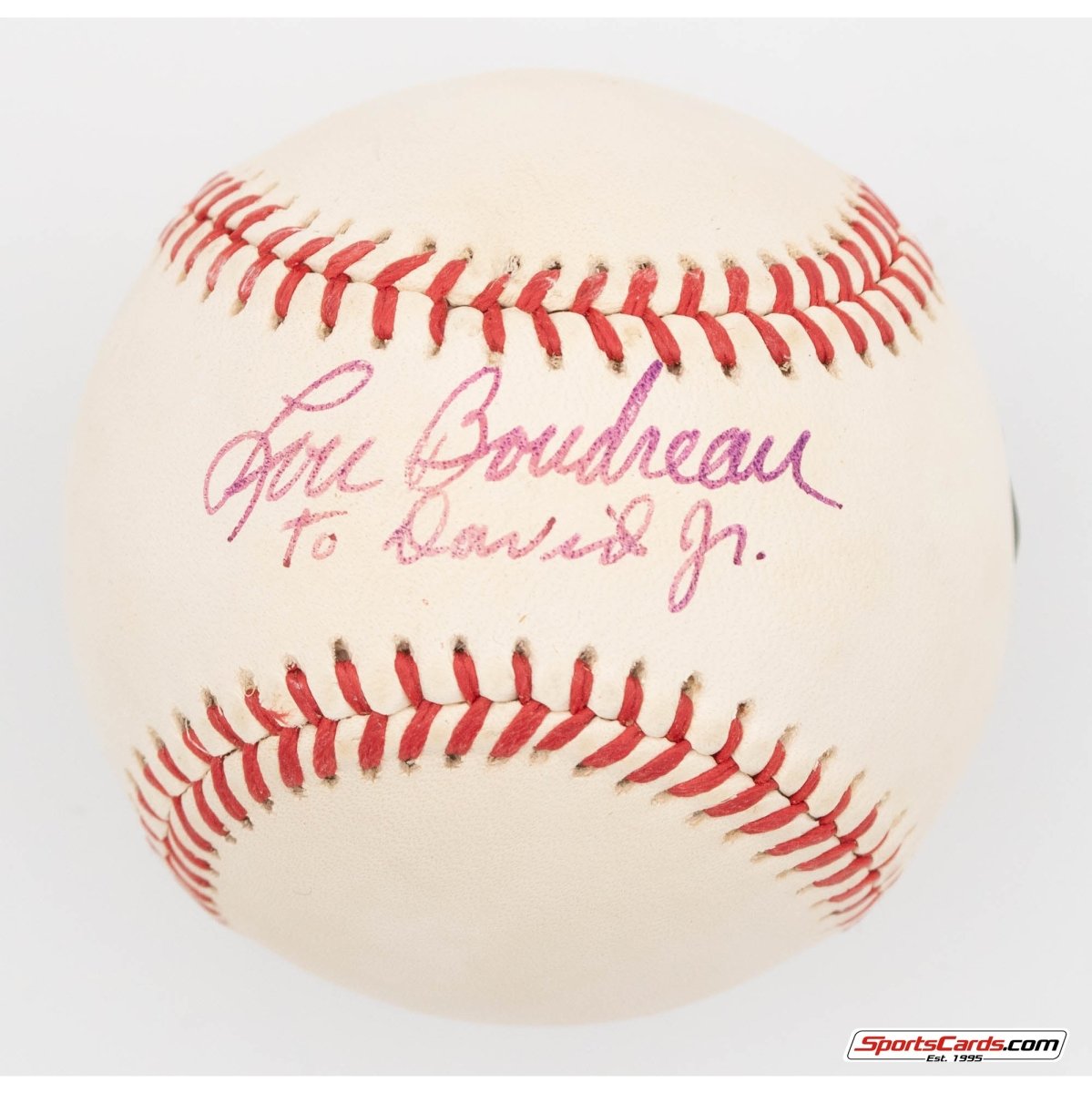 Lou Boudreau Single Signed Autographed Baseball BAS