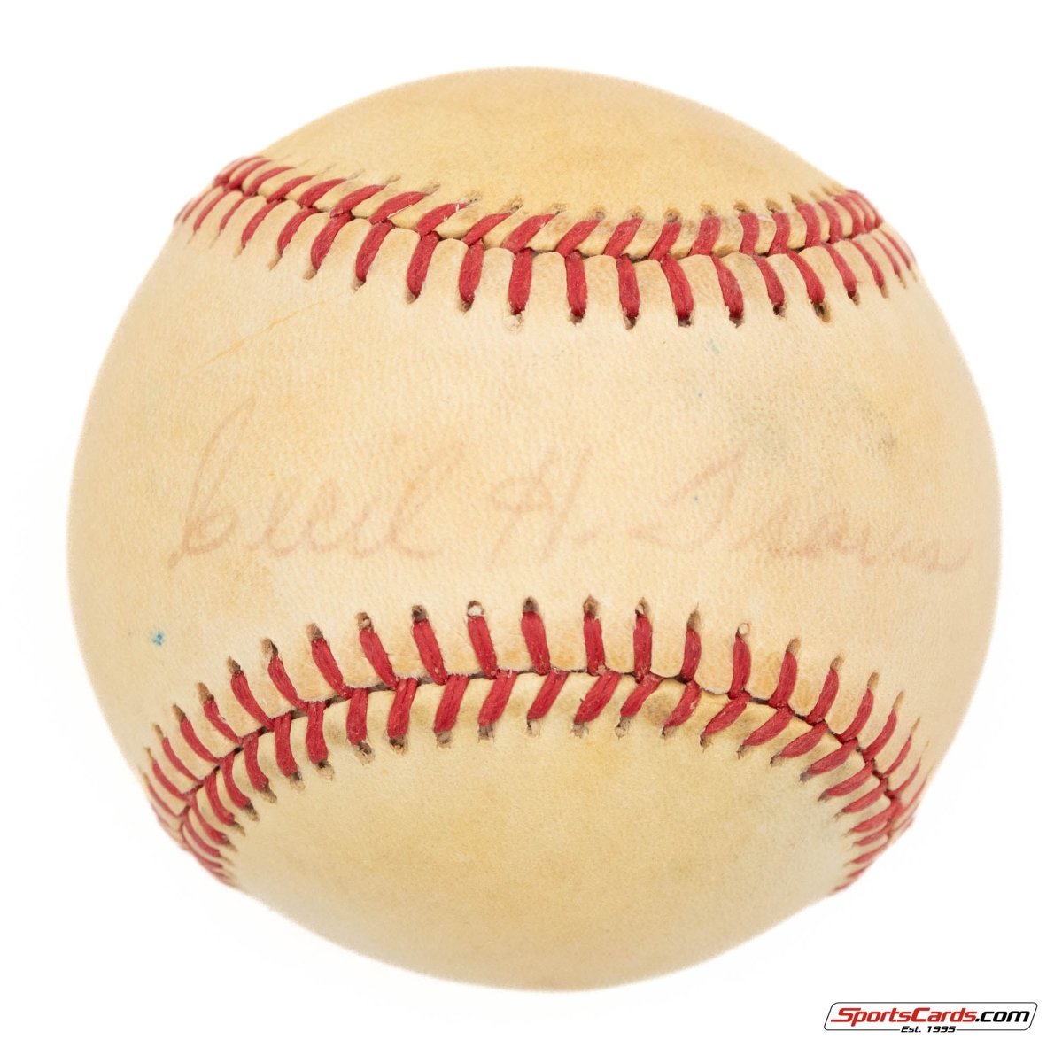 Cecil Travis Single Signed Autographed Baseball BAS