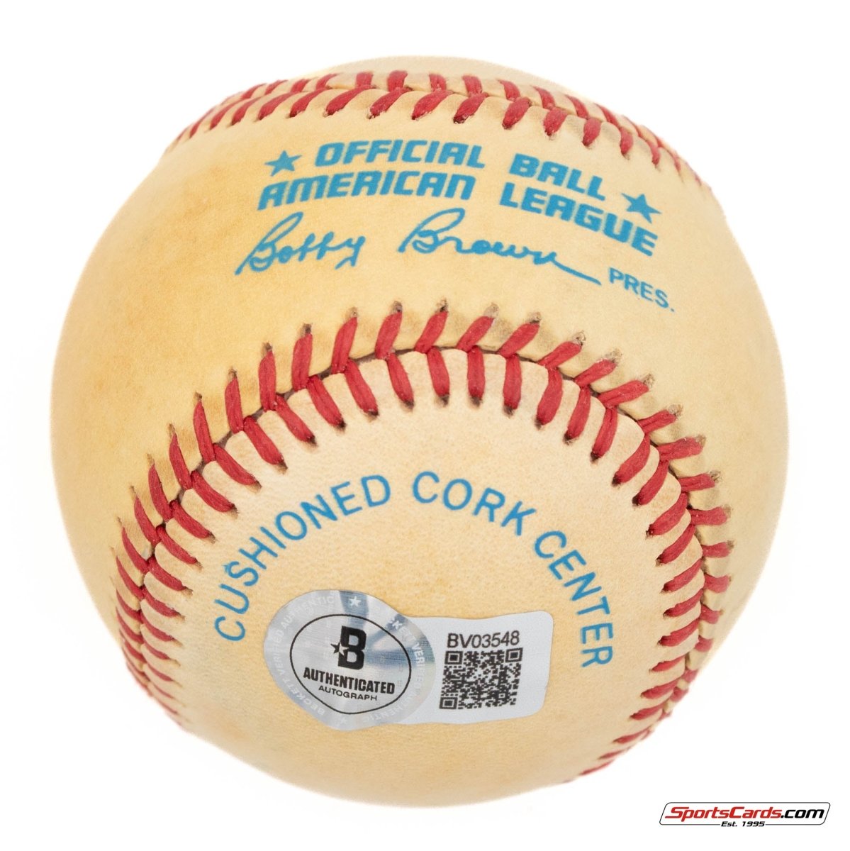 Cecil Travis Single Signed Autographed Baseball BAS