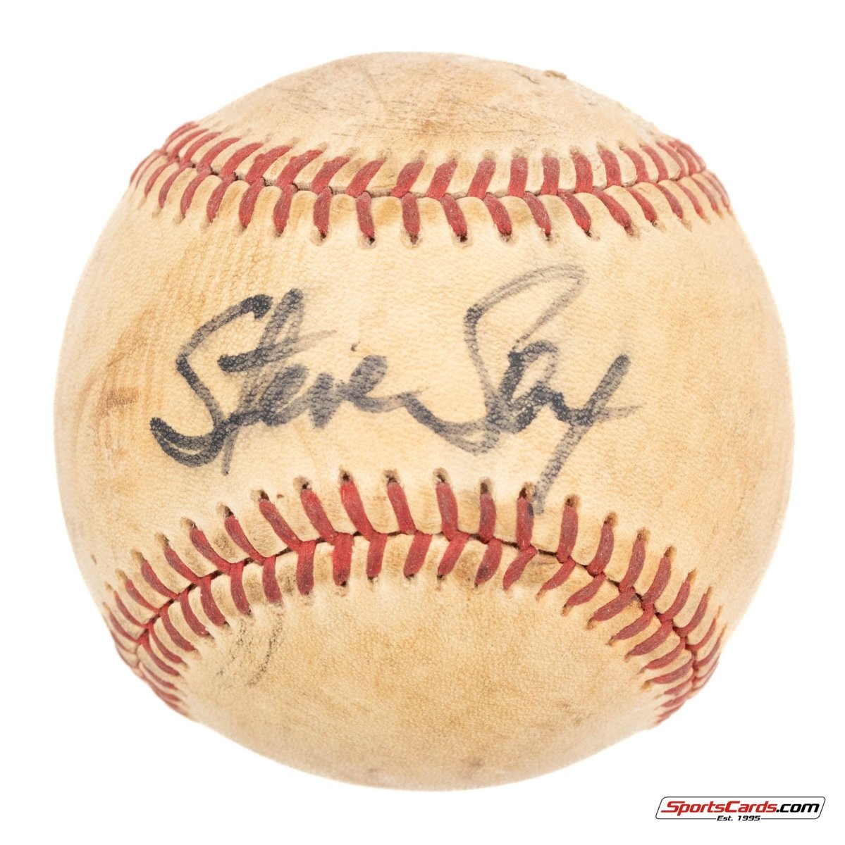 Steve Sax Single Signed Autographed Baseball BAS