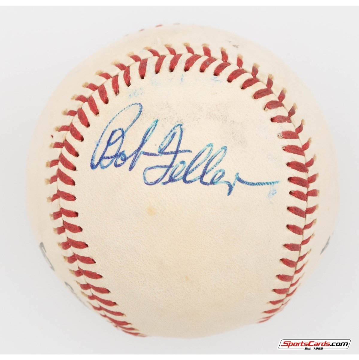 Lou Brock & Bob Feller Signed Autographed Baseball BAS