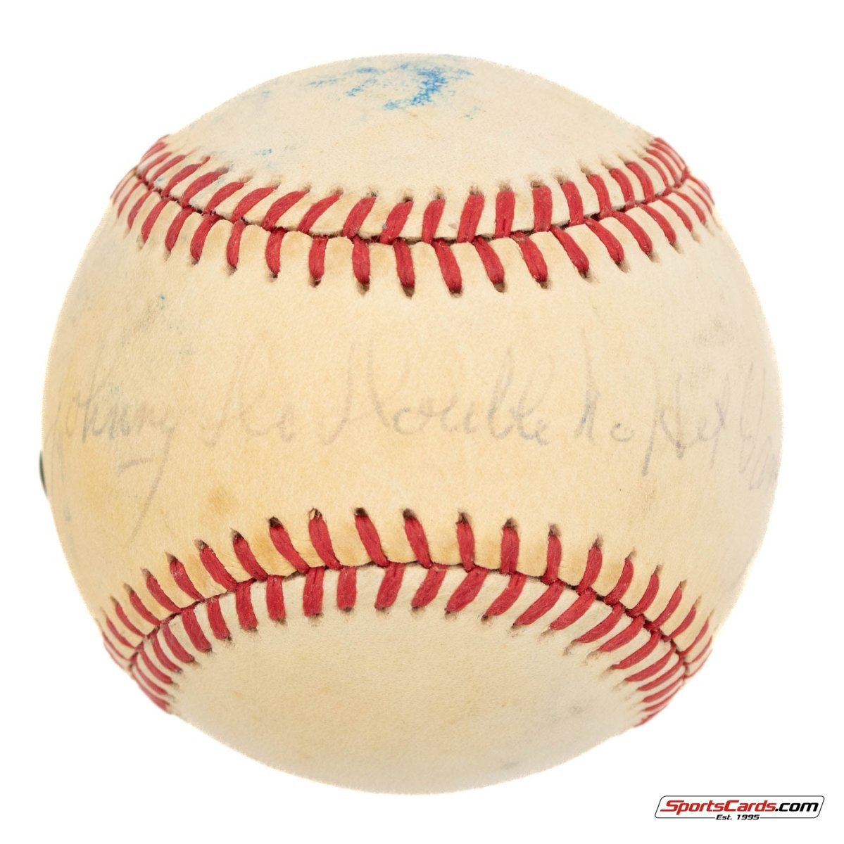 Johnny Double No Hit Vander Meer Single Signed Autographed Baseball BAS