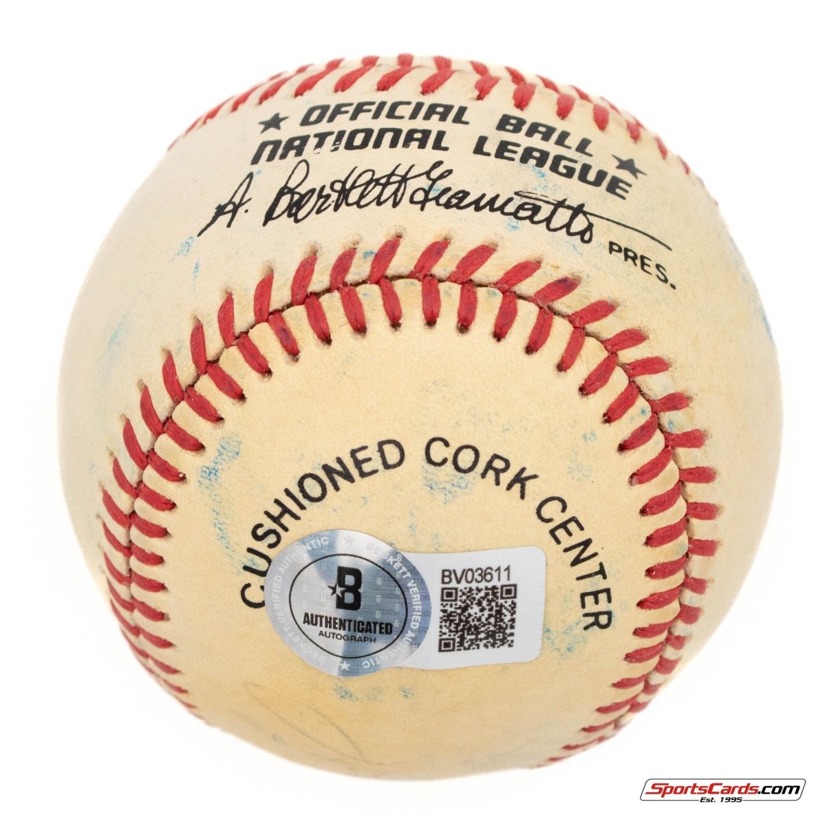 Johnny Double No Hit Vander Meer Single Signed Autographed Baseball BAS