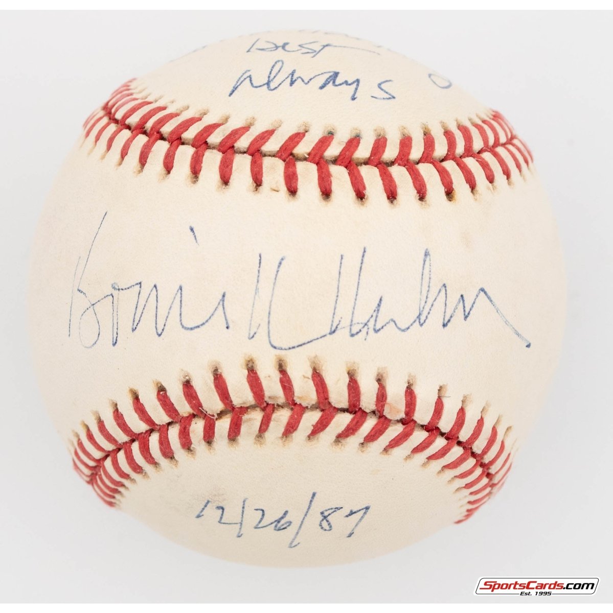 Bowie Kuhn Single Signed Autographed Baseball BAS - MLB Commissioner