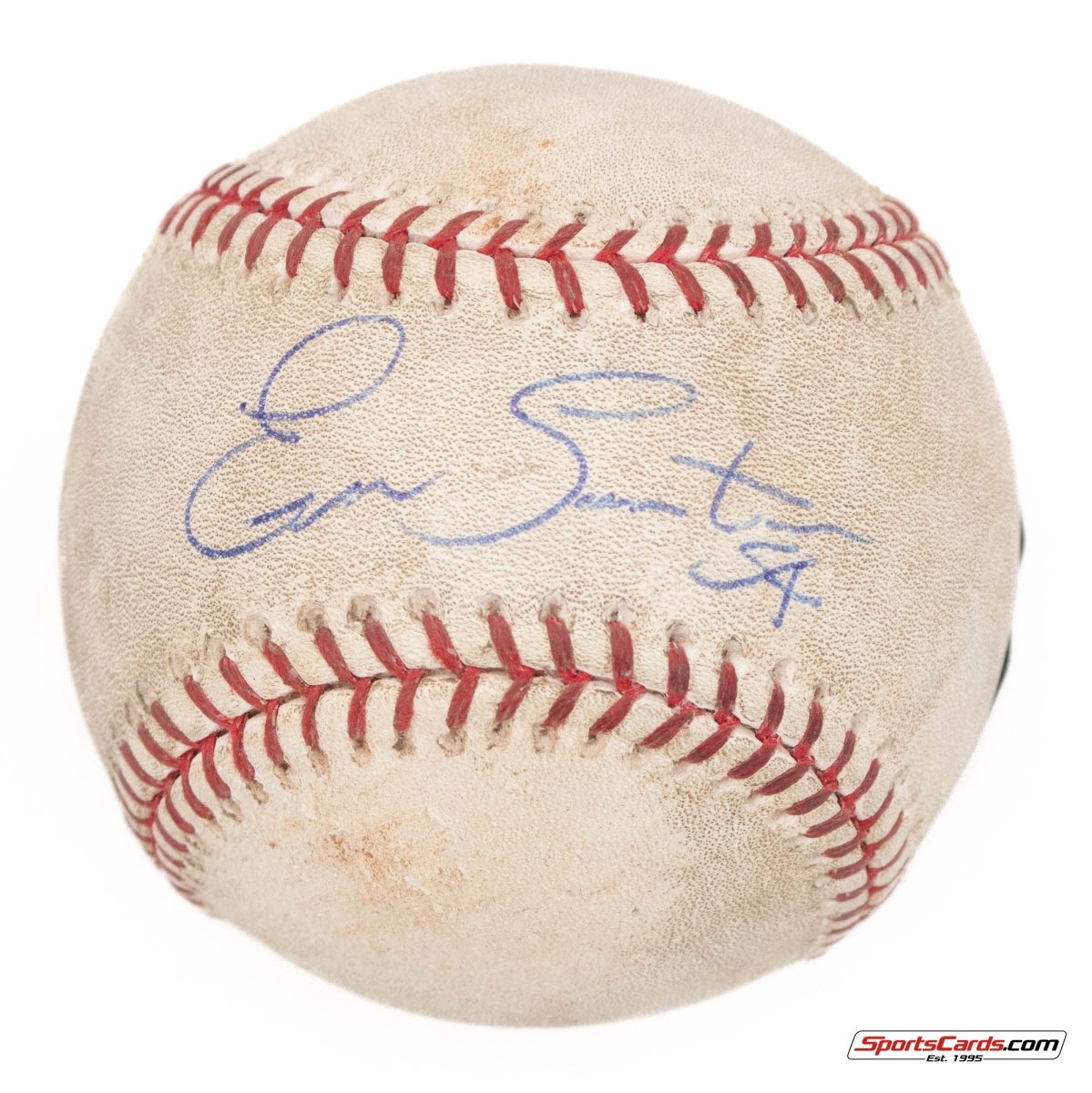Ervin Santana Single Signed Autographed MLB Game Used Baseball BAS