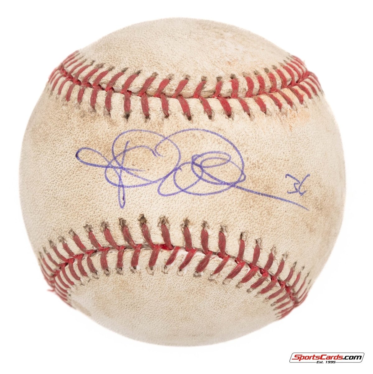 Jared Weaver Single Signed Autographed MLB Game Used Baseball BAS