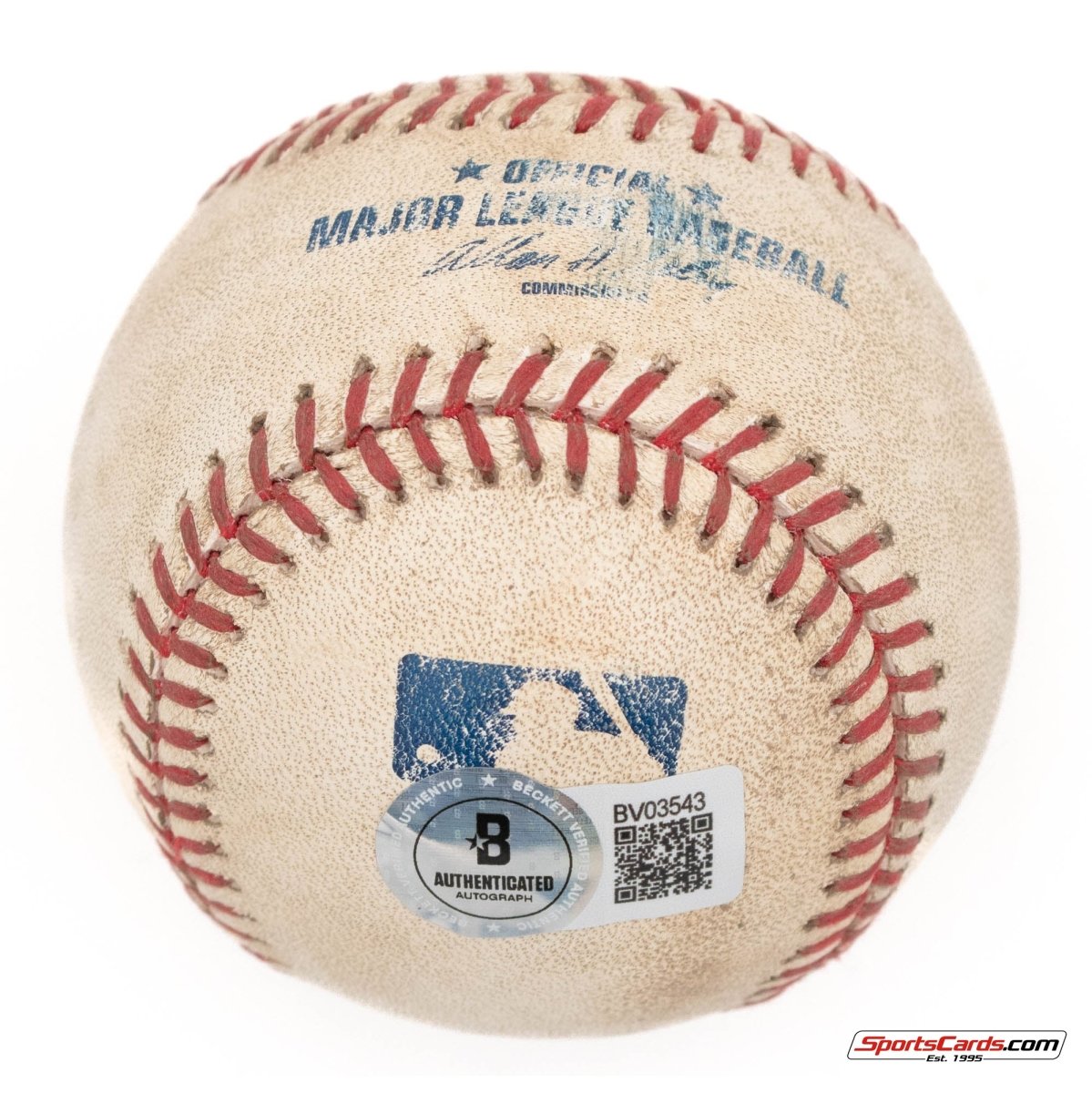 Jared Weaver Single Signed Autographed MLB Game Used Baseball BAS