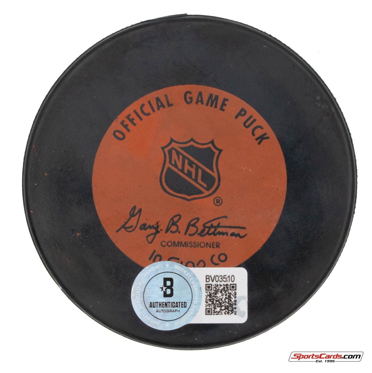 Bobby Hull Signed Autographed Chicago Blackhawks Logo Puck BAS