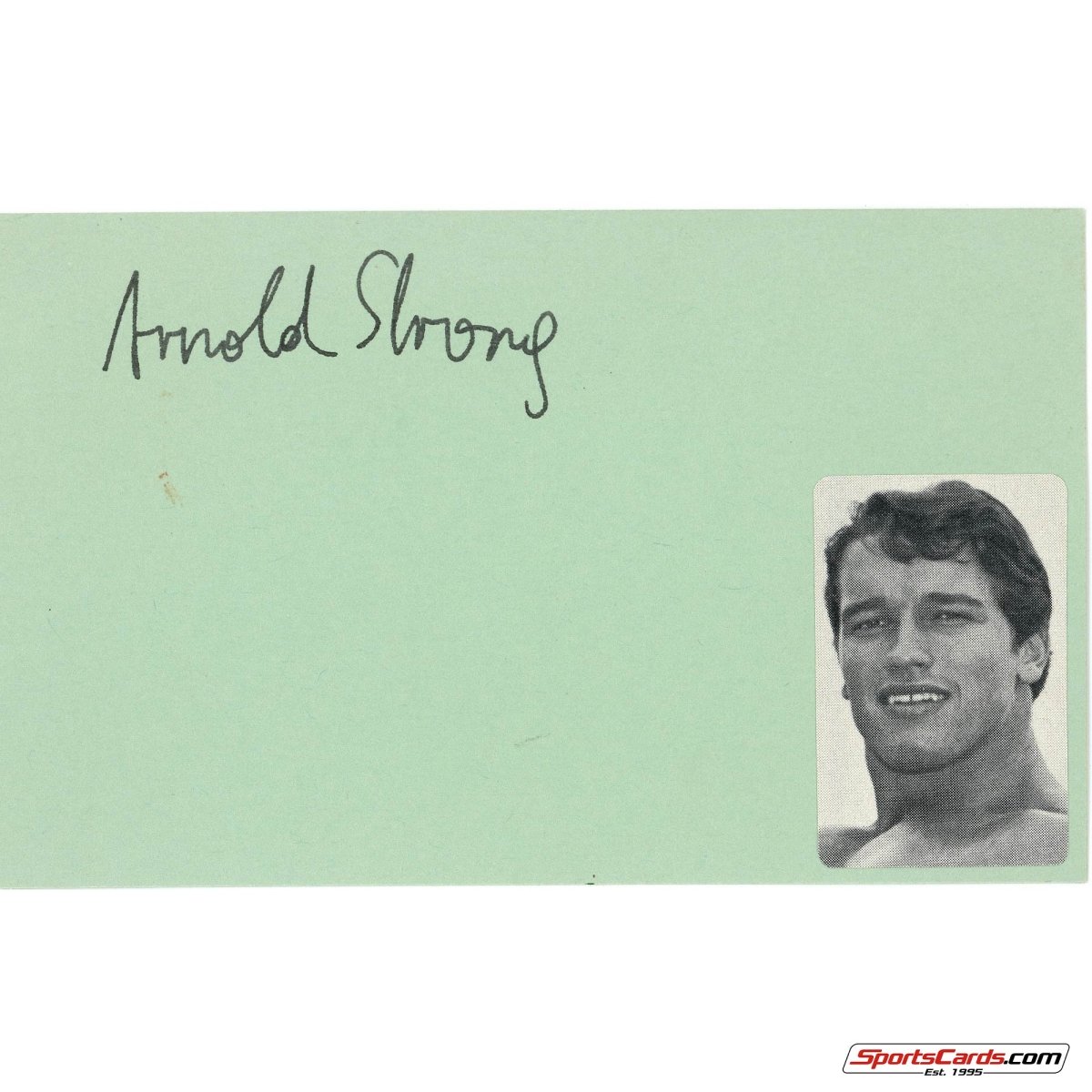 Rare Arnold Schwarzenegger (Strong) Signed Auto 3x5 Index Card BAS