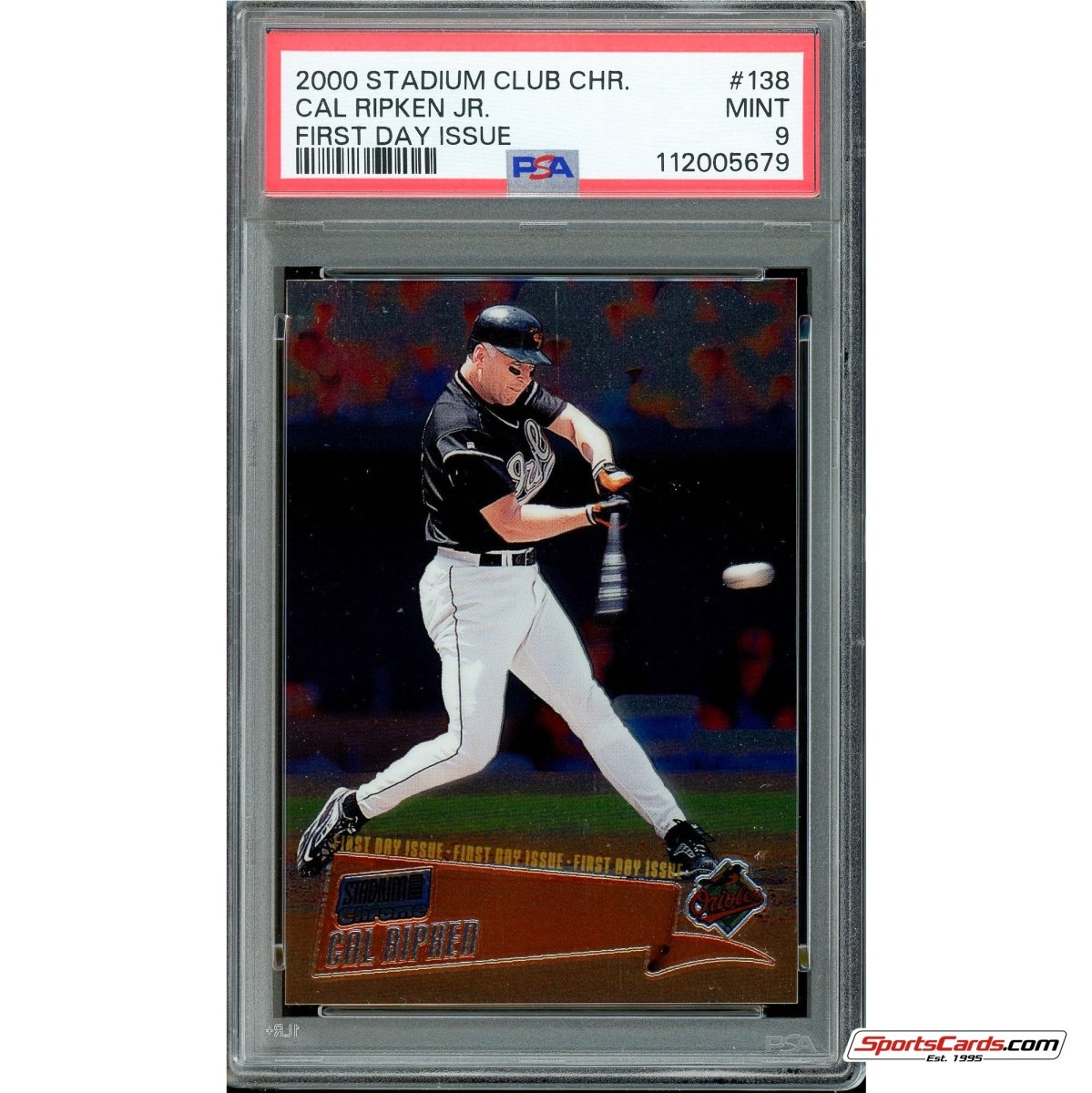 2000 Stadium Club Chrome First Day Issue Cal Ripken Jr. #138 PSA 9 #/100
