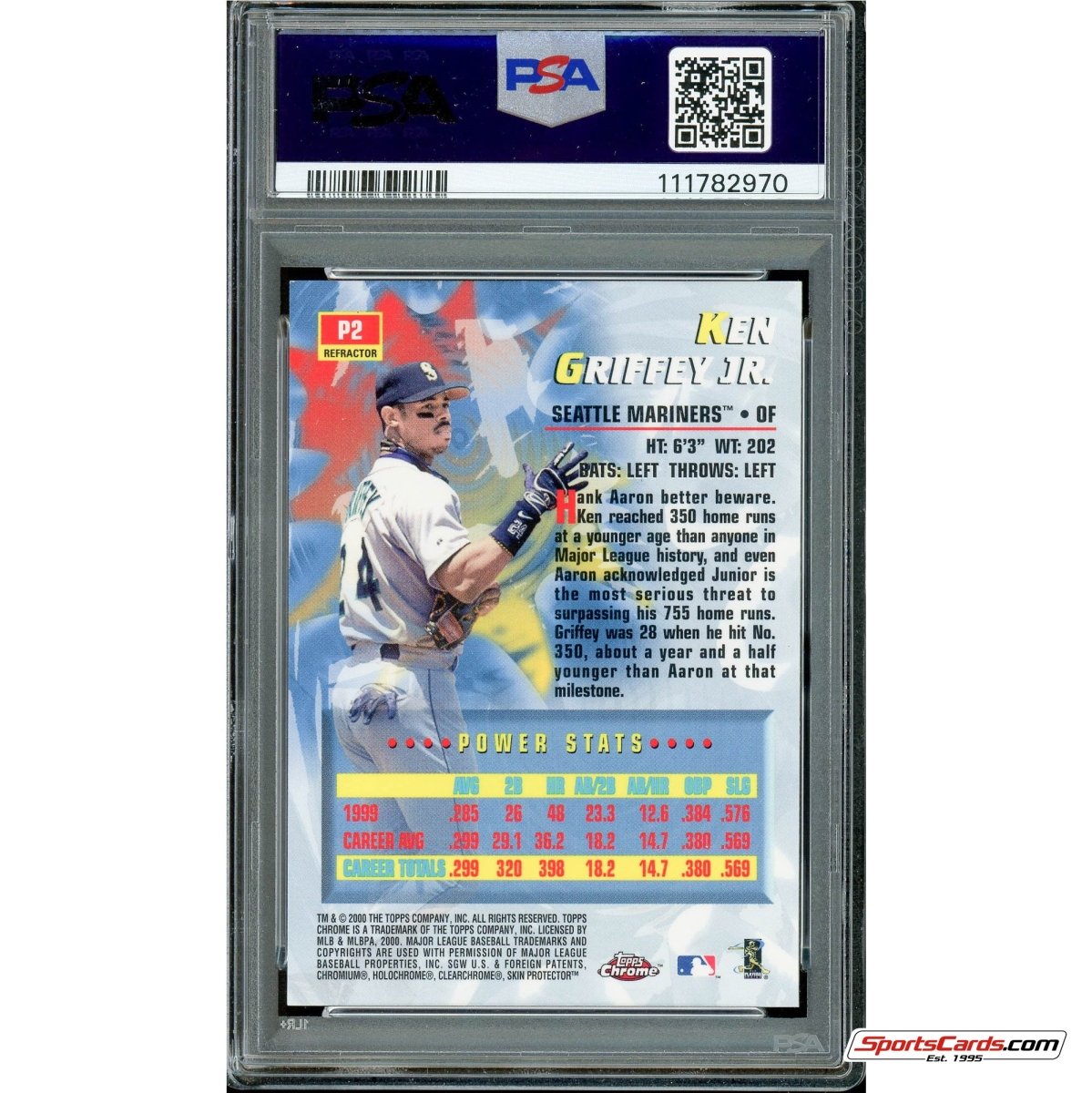 2000 Topps Chrome Power Players Refractor Ken Griffey Jr. #P2