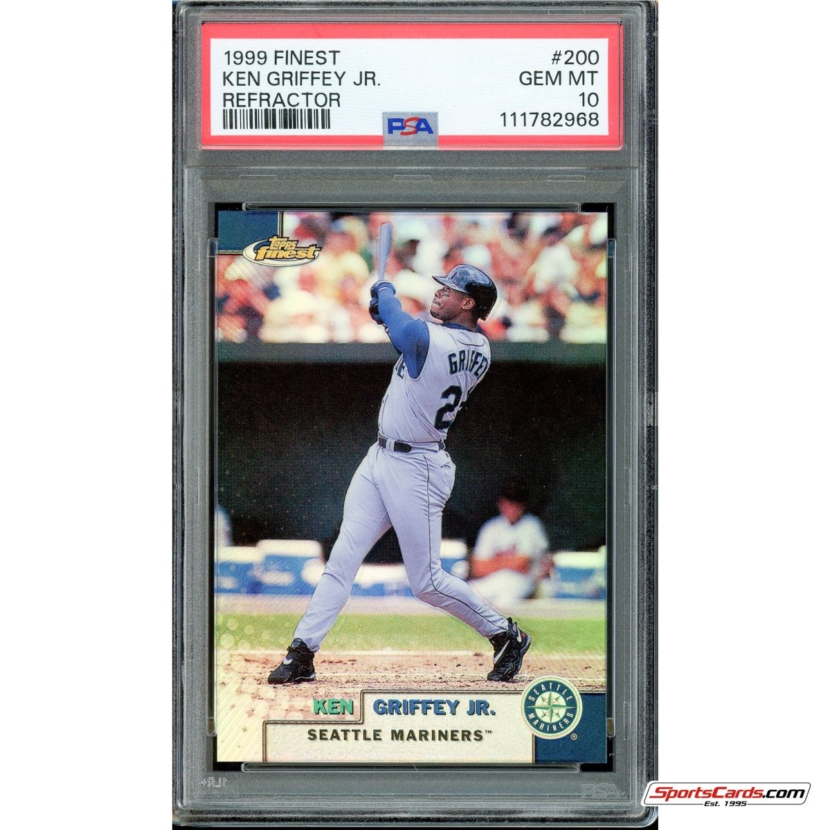 1999 Topps Finest Refractor Ken Griffey Jr. #200 PSA 10 Gem Mint