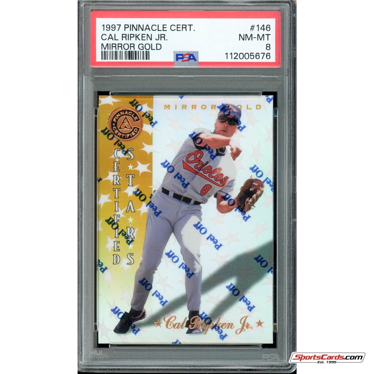 1997 Pinnacle Certified Mirror Gold Cal Ripken Jr. #146 PSA 8 NM-MT