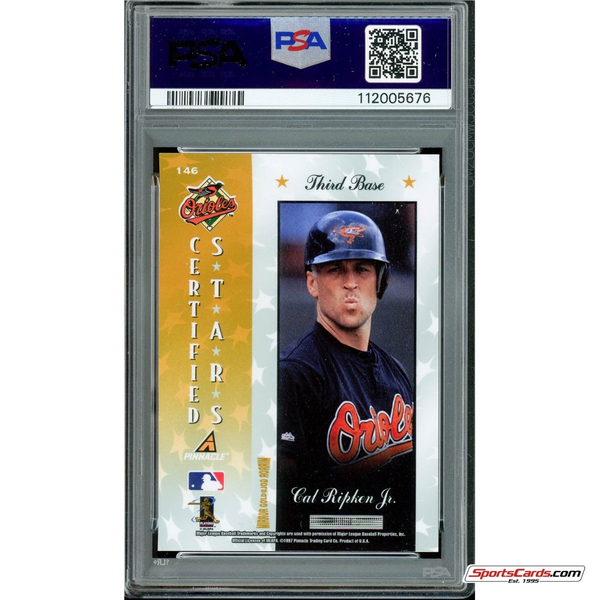 1997 Pinnacle Certified Mirror Gold Cal Ripken Jr. #146 PSA 8 NM-MT