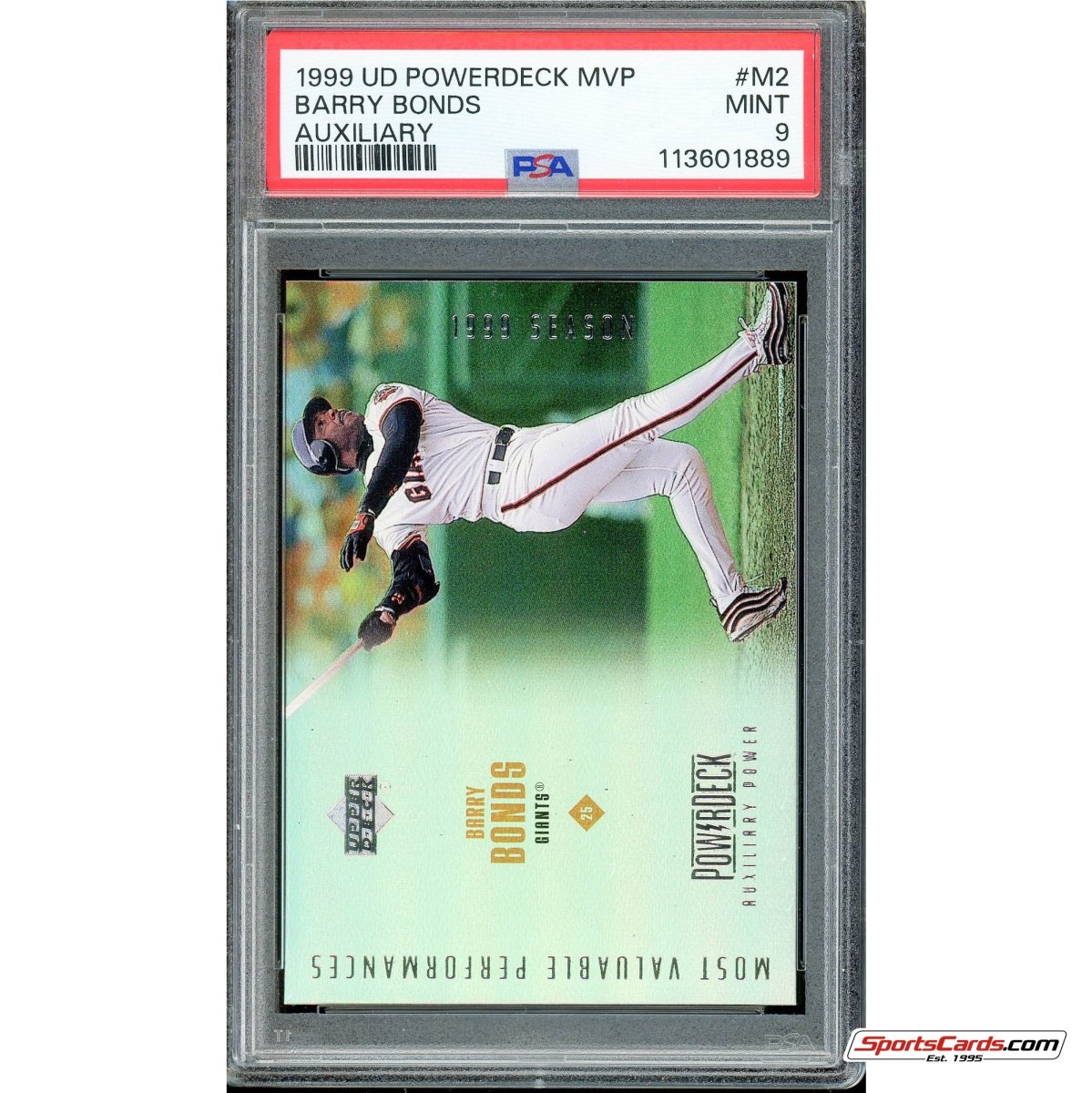 1999 UD Powerdeck MVP Auxiliary Barry Bonds #M2