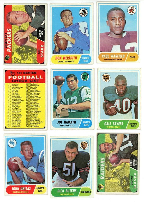 1968 TOPPS FOOTBALL COMPLETE SET BREAK - 5 CARDS PER BOX! 1 HOFER IN E ...