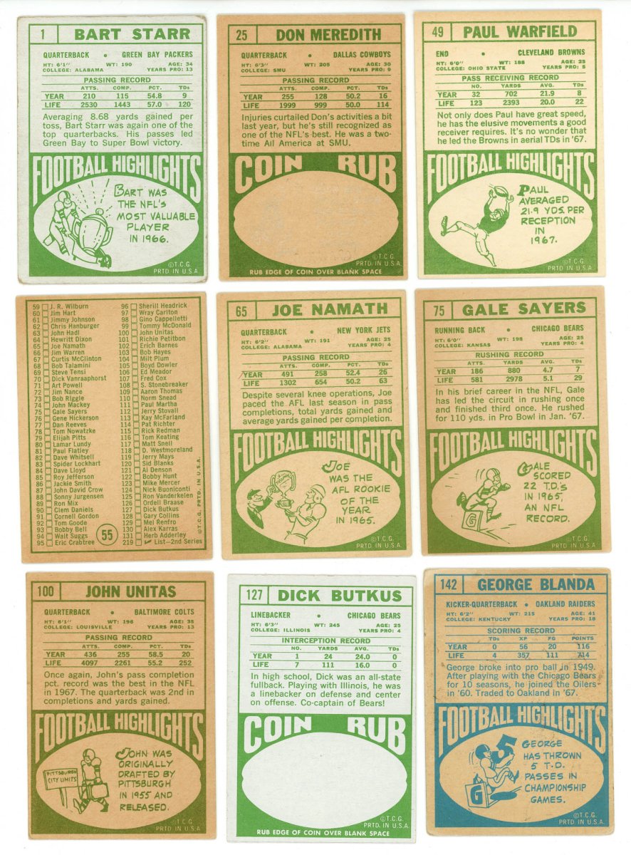1968 TOPPS FOOTBALL COMPLETE SET BREAK - 5 CARDS PER BOX! 1 HOFER IN EVERY BOX!