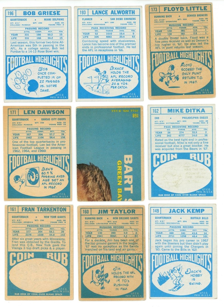1968 TOPPS FOOTBALL COMPLETE SET BREAK - 5 CARDS PER BOX! 1 HOFER IN EVERY BOX!