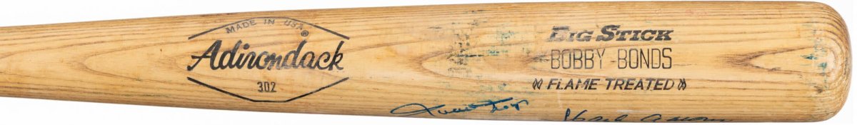 1975-79 Bobby Bonds Game Used Bat Signed By Willie Mays, Hank Aaron &amp; Sadaharu Oh