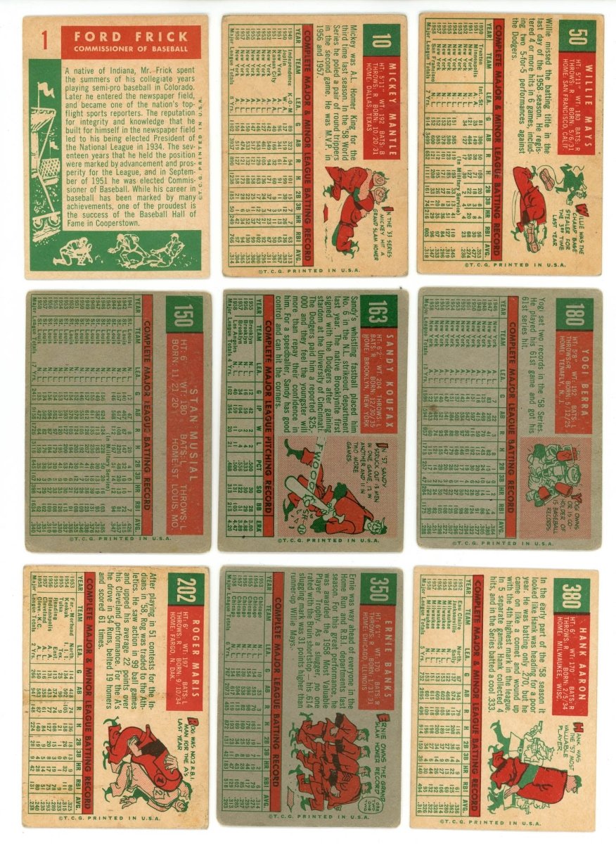 1959 TOPPS BASEBALL COMPLETE SET BREAK - 7 CARDS PER BOX! INCLUDES A HOFer AND/OR HIGH #!