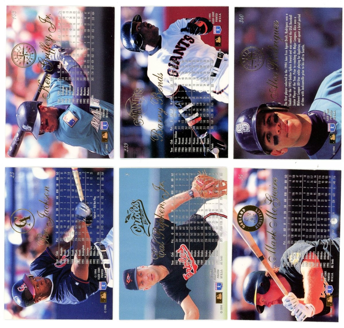 1994 Flair Baseball Complete Set (450 Cards) - Bonds, Griffey Jr., AROD RC &amp; More