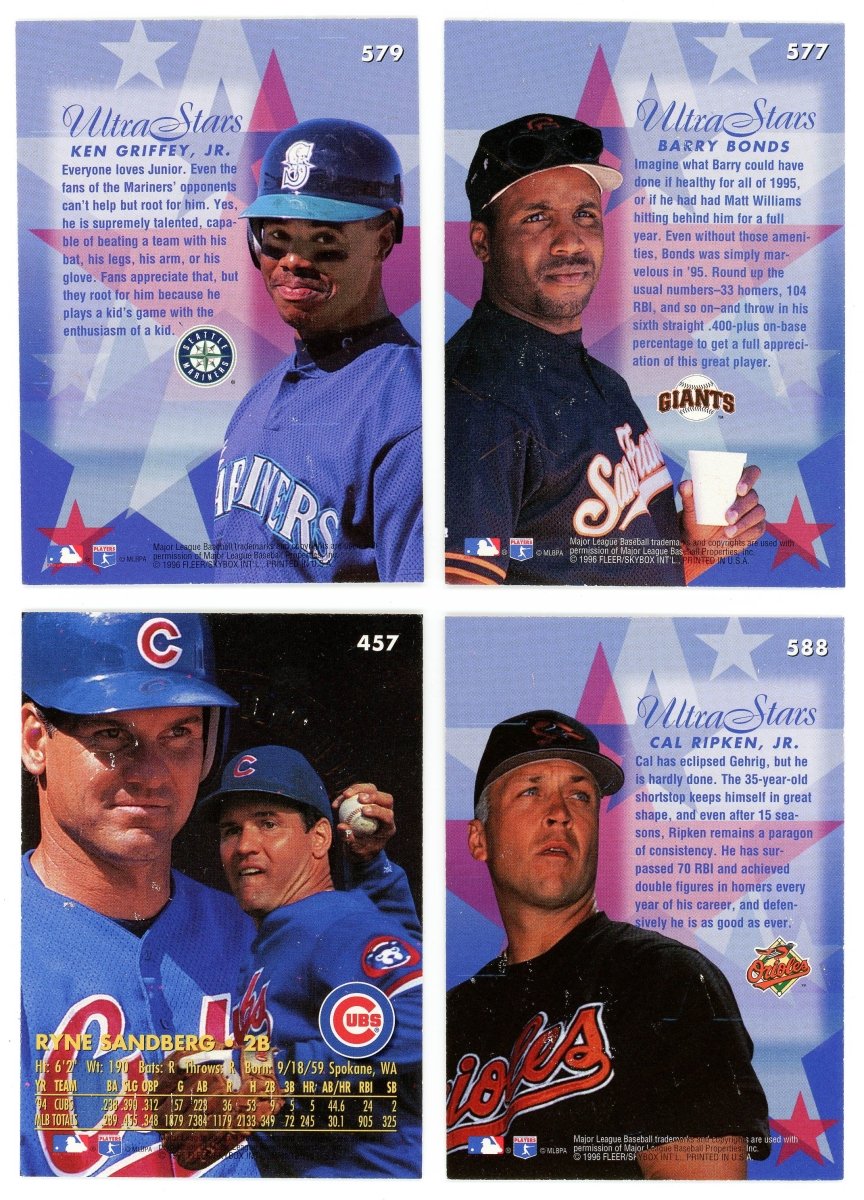 1996 Fleer Ultra Baseball Series 2 Gold Medallion Near Complete Set (299/300)