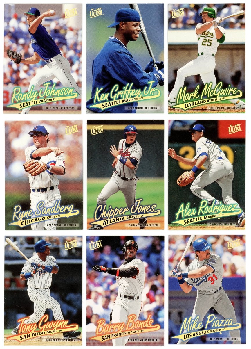 1997 Fleer Ultra Baseball Base &amp; Gold Medallion Series 1 Complete Sets (300/300)