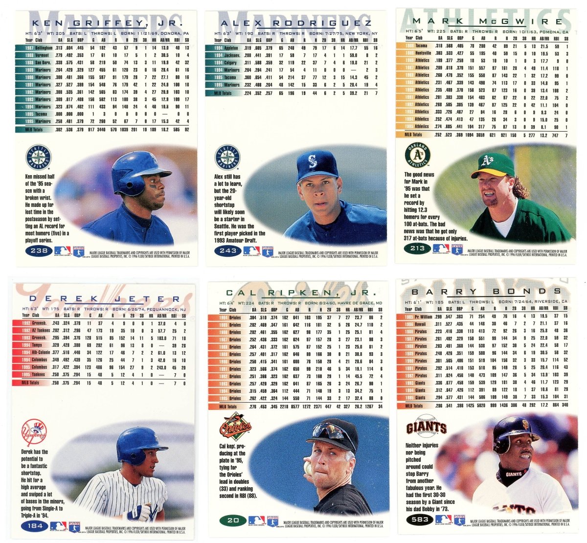 1996 Fleer Tiffany Baseball Complete Set w/ Update Set & Insert Sets