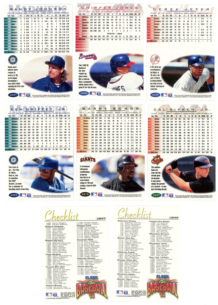 1996 Fleer Tiffany Baseball Complete Set w/ Update Set &amp; Insert Sets