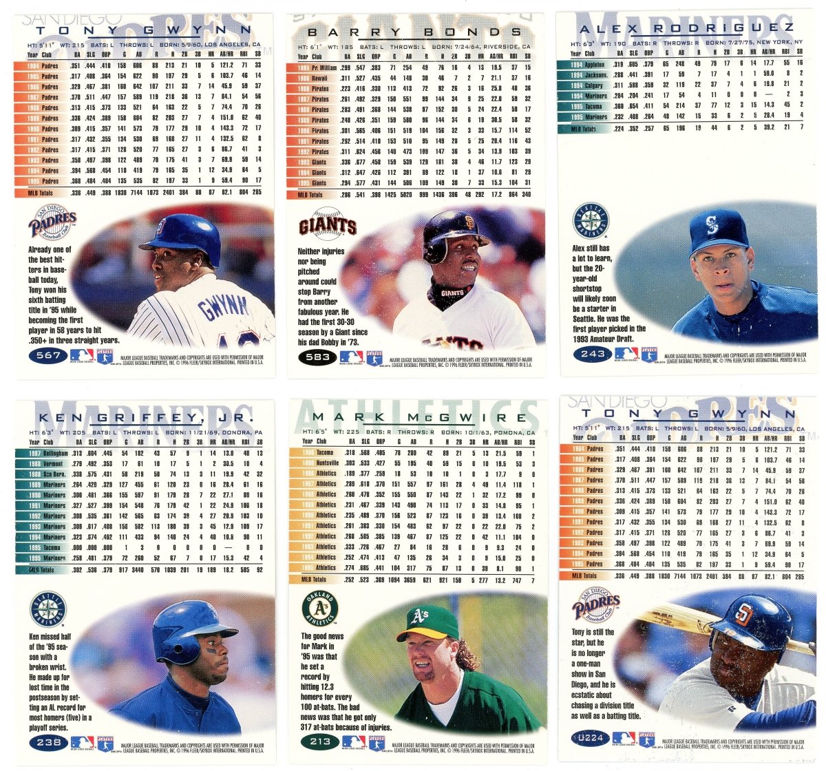 1996 Fleer Tiffany Baseball Complete Set w/ Update Set &amp; Insert Sets