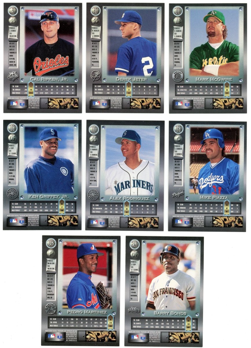 1996 Fleer Metal Universe Baseball Complete Base & Platinum Sets