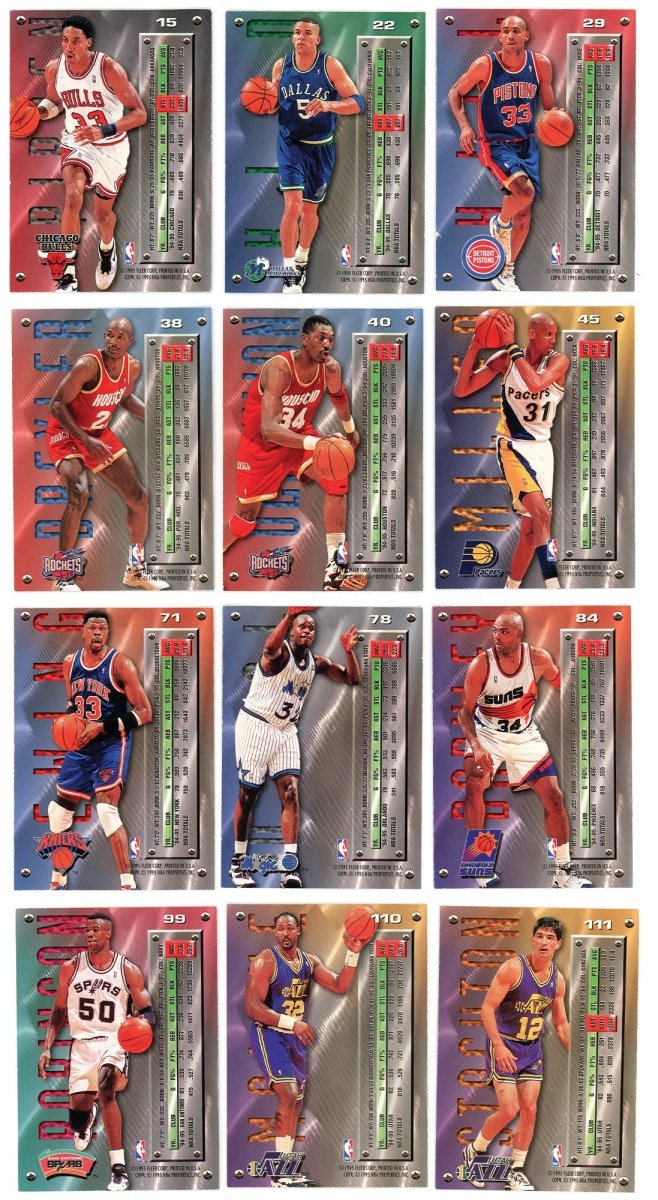 1995-96 Fleer Metal Basketball Series 1 Complete Base &amp; Silver Spotlight Near Sets