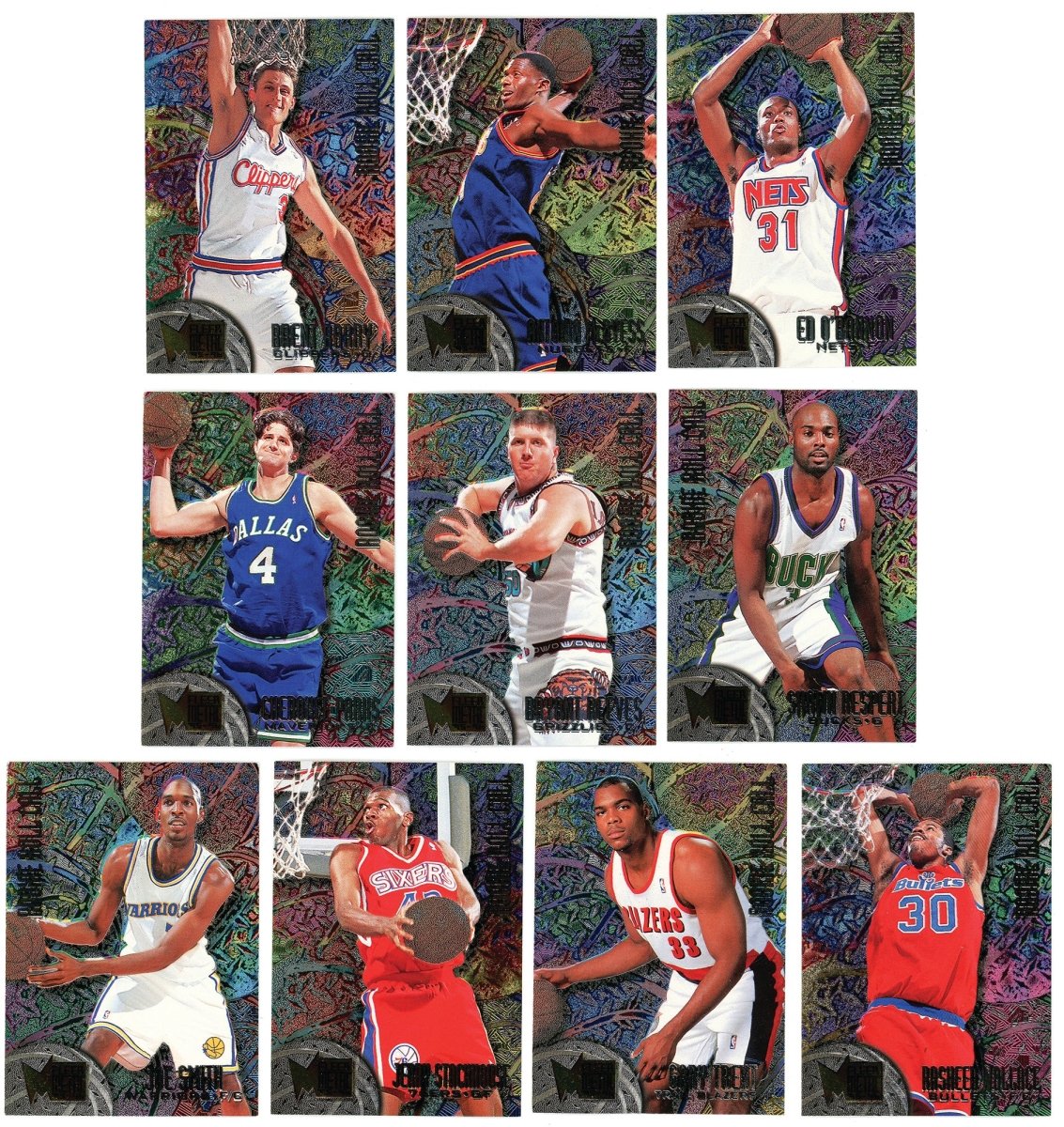 1995-96 Fleer Metal Basketball Series 1 Complete Base &amp; Silver Spotlight Near Sets