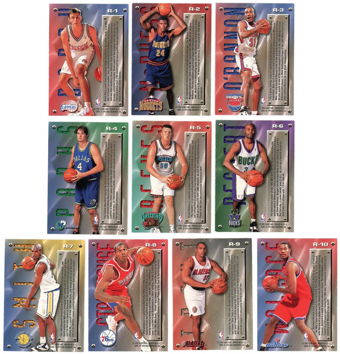 1995-96 Fleer Metal Basketball Series 1 Complete Base &amp; Silver Spotlight Near Sets