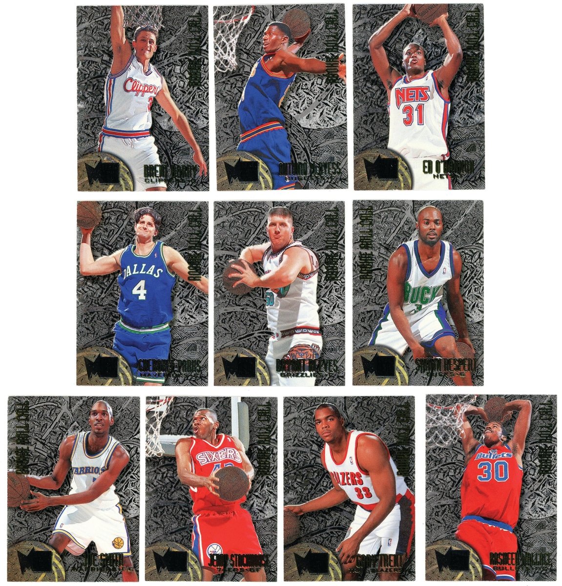 1995-96 Fleer Metal Basketball Series 1 Complete Base &amp; Silver Spotlight Near Sets