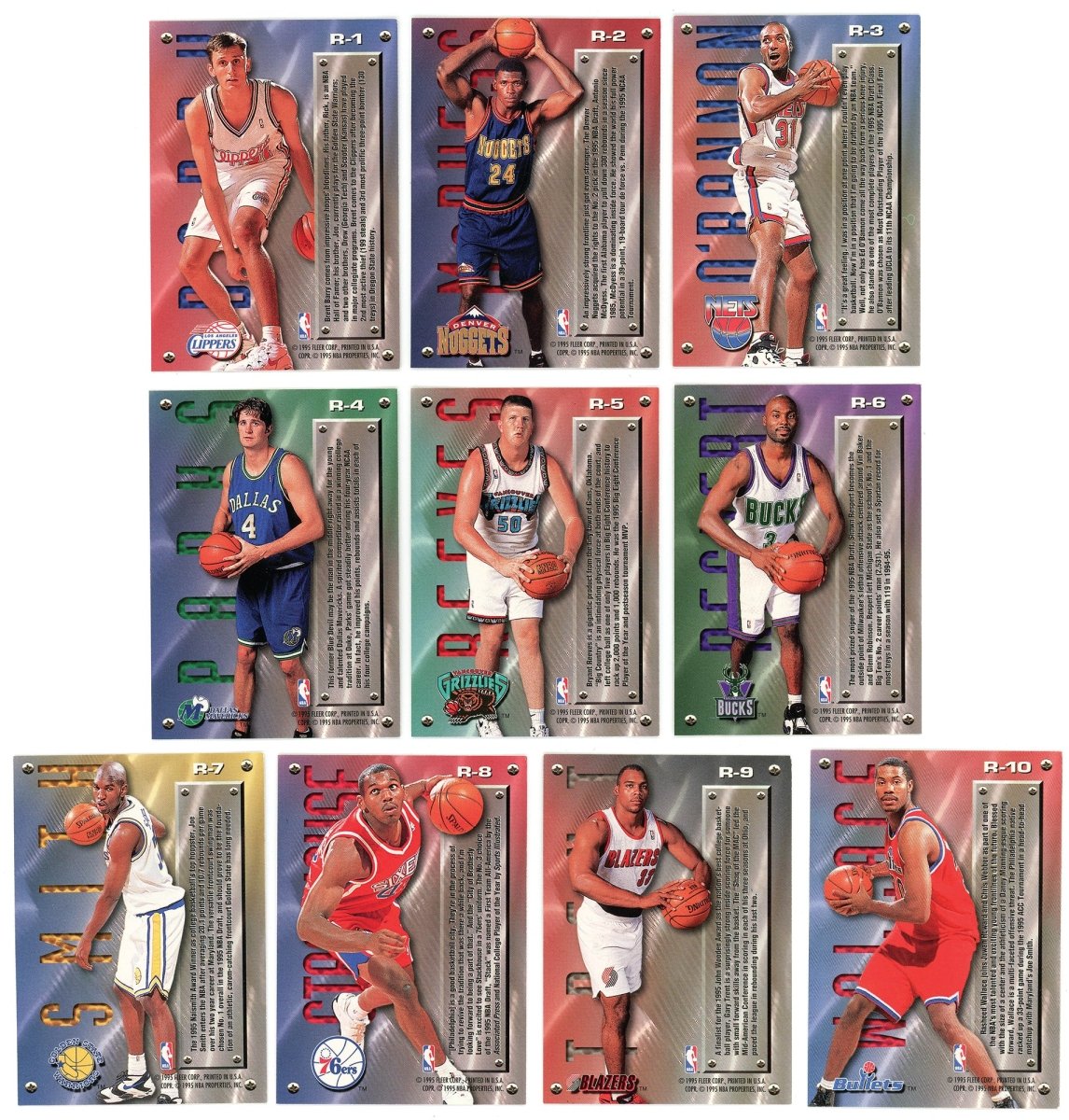1995-96 Fleer Metal Basketball Series 1 Complete Base &amp; Silver Spotlight Near Sets