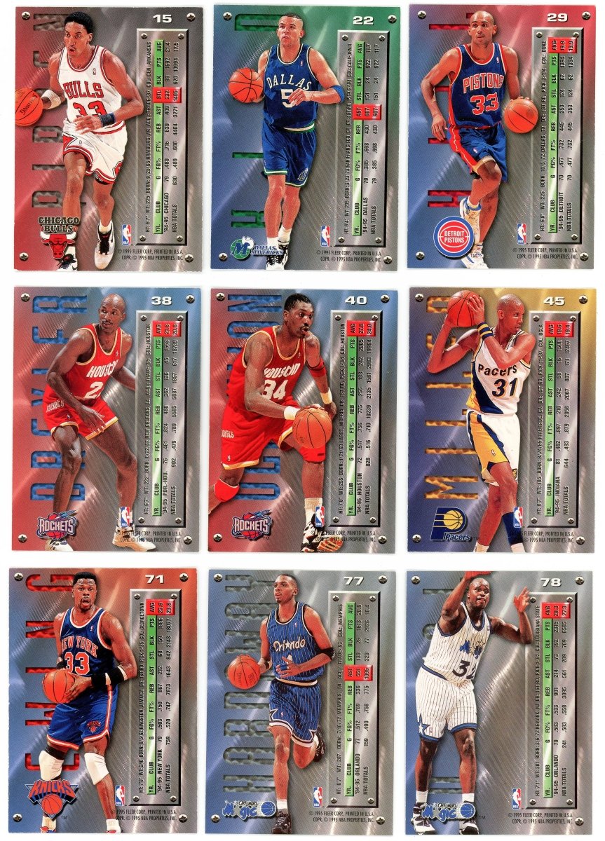 1995-96 Fleer Metal Basketball Series 1 Complete Base & Silver Spotlight Near Sets