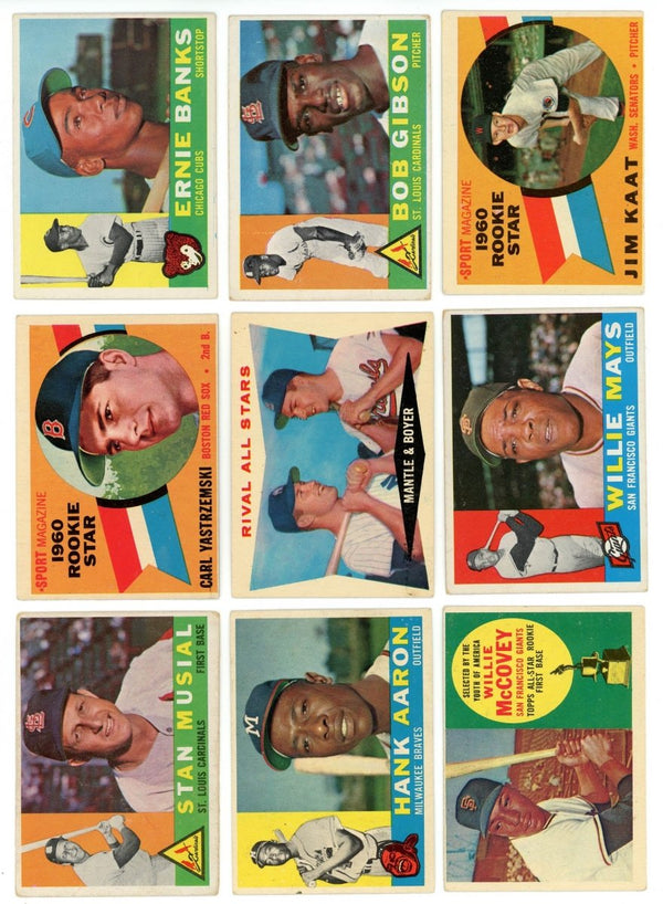 1960 TOPPS BASEBALL COMPLETE SET BREAK - 8 CARDS PER BOX! 1 HOFer and ...