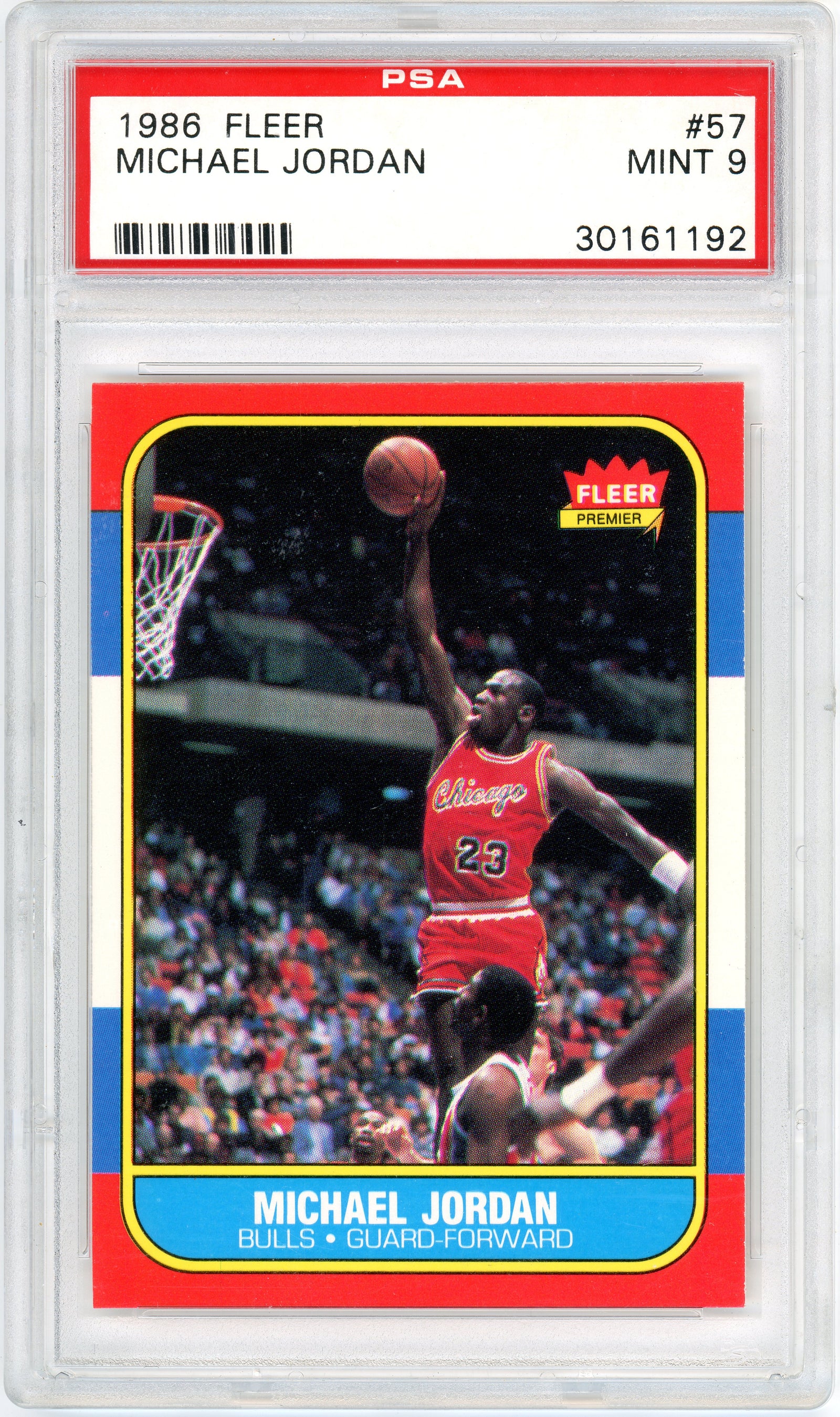 1986-87 Fleer #57 Michael Jordan PSA 9 Mint RC