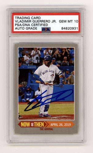 Vladimir Guerrero Jr. 2019 Topps Heritage Now & Then #NT-12 Signed PSA 10 Auto