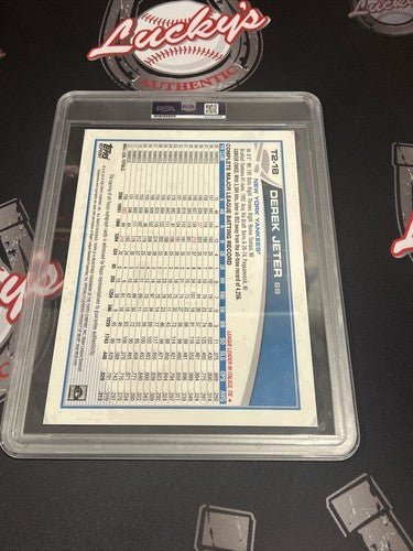 Derek Jeter 2018 Topps Turn 2 Foundation Oversized Signed On-Card Auto #4/15 PSA