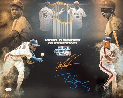 Dwight Doc Gooden & Darryl Strawberry Signed 16x20 Photo Comp JSA COA Mets